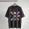 Assyrische Flagge Zubehör Gewaschenes T-Shirt für Unisex Damen Streetwear Hip Hop T-Shirts Grafik T-Shirts Tops Kurzarm