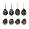 TPU Car Key Case Cover For Toyota Auris HiLux Corolla Fortuner Prado Verso Camry Reiz Yaris Vitz Vios Rav4 Ractis 2/3/4 Button