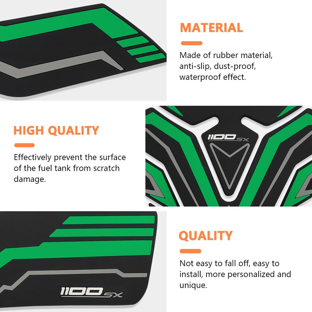 For Ninja 1100 SX 2025 Ninja1100sx 2025 Motorcycle Accessories Frosted Tank Stickers NINJA 1100SX Thickened Fuel Tank Protector