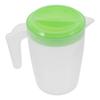 Plastic Beverage Pitcher with Lid Large Capacity for Cold Water Juice Ice Tea Milk Beer Home Party Picnic Bbq Portable Fridge