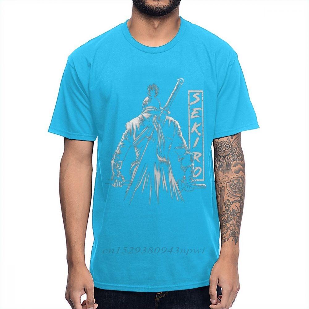 PS4 Game SEKIRO T Shirt Shadows Die Twice The Onearmed Wolf Tee Shirt For Male Retro Homme Tee Shirt 100 Cotton