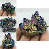 Stunning Natural Quartz Crystal Rainbow Titanium Cluster For Healing And Home Decor
