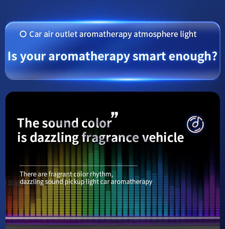 Intelligent aromaterapi-atmosfærelys for bilen med stemmestyring og lydeffekter