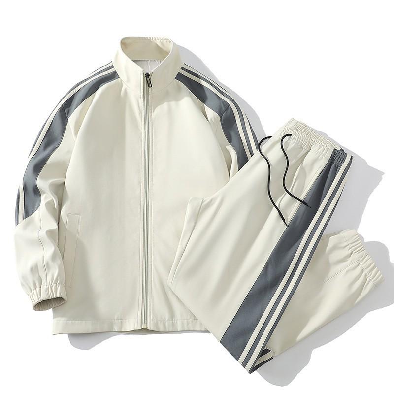 2025 Men s Trendy Casual Two-Piece Set: Spring/Autumn Thin Jacket & Sports Suit XXXL белый