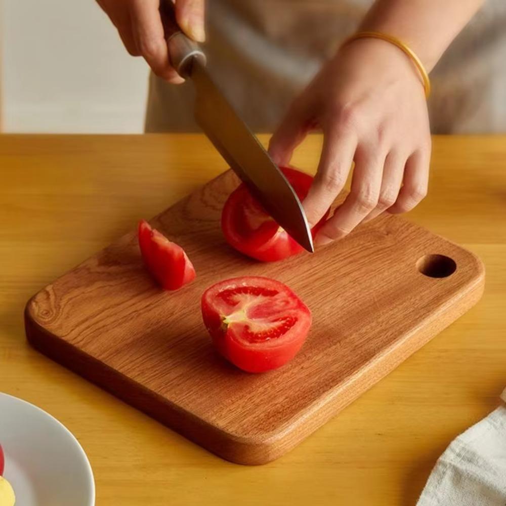 Practical Ebony Chopping Board Solid Wood Baby Auxiliary Food Board Outdoor Camping