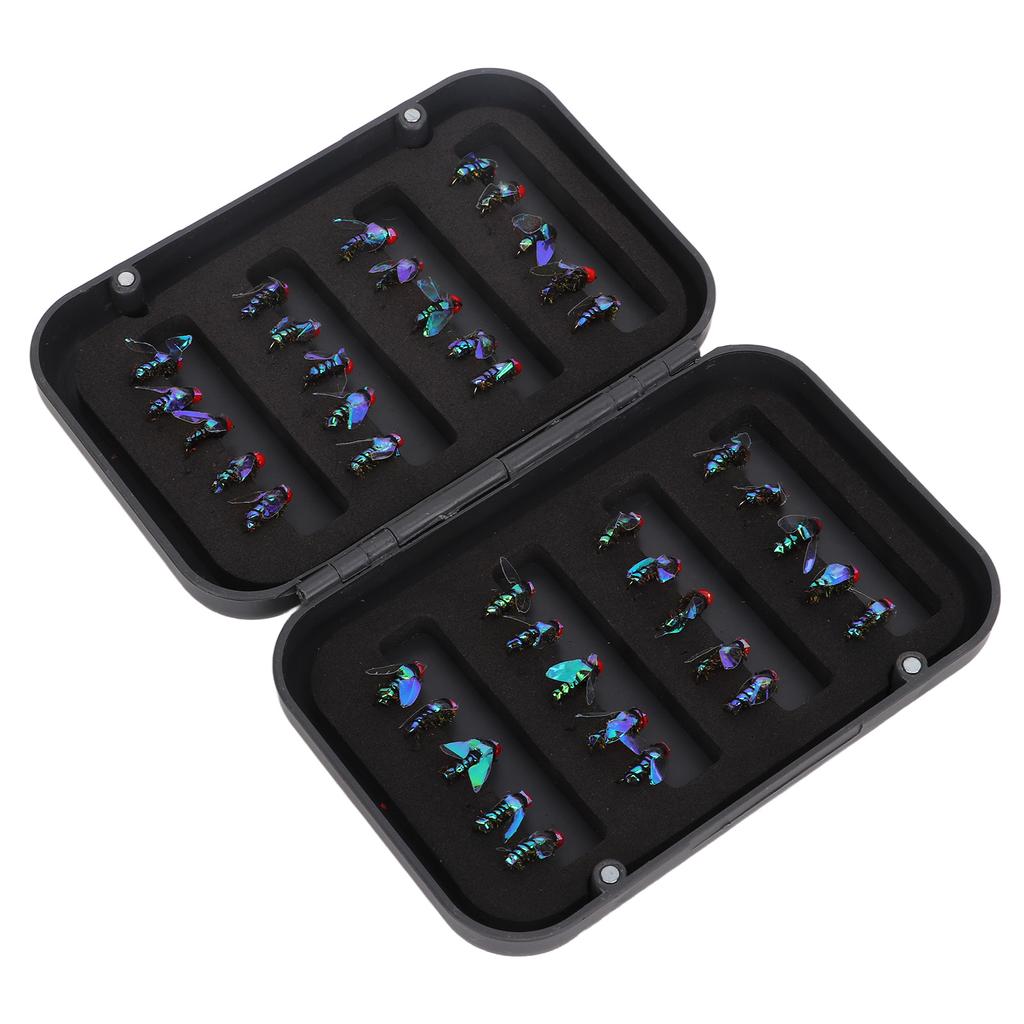 40Pcs Fly Fishing Lures Bait with Storage Box High Carbon Steel Hook for Trout Bass Fishing