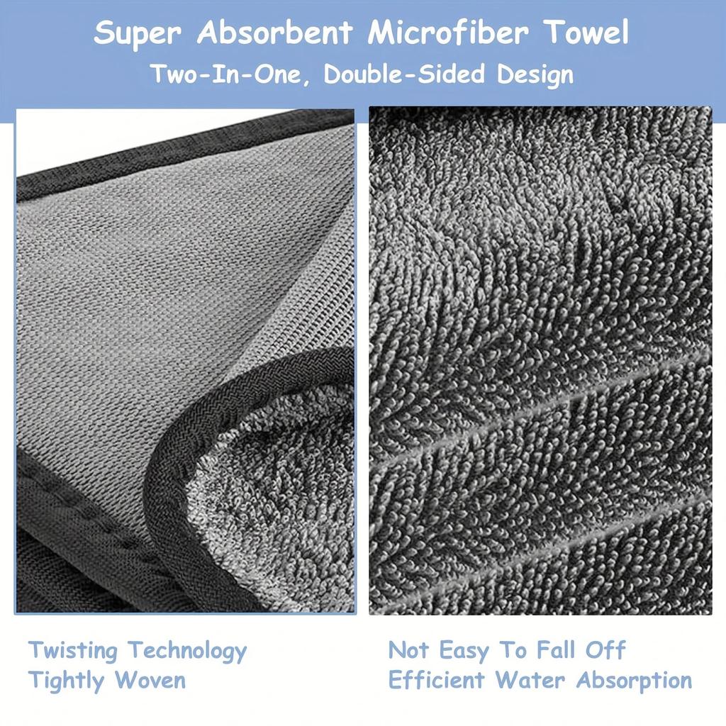 Super Absorbent Microfiber Cleaning Cloth -1/3/5/10 Pack, Multi-purpose Kitchen and Car Towel, Reusable Dust Removal Cloth
