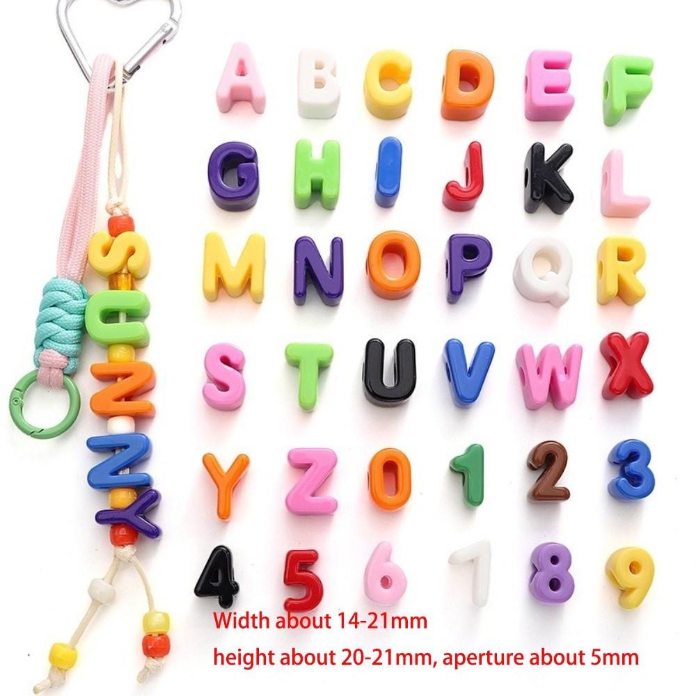 10PCS Colorful Loose Beads DIY DIY Jewelry Making Kit New 26 Letter Beads  DIY Bracelet Keychain
