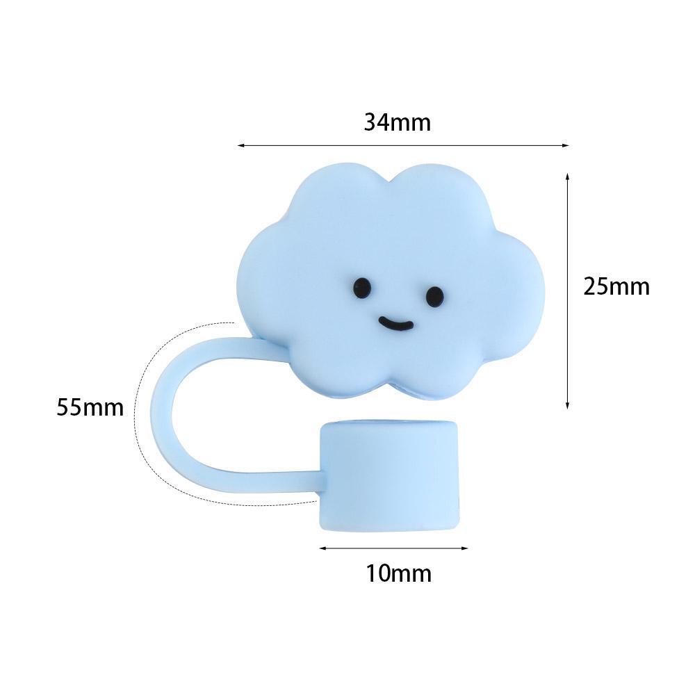 Silicone Straw Covers Cap Anti-Dust Straw Topper Caps  for Travel Hiking