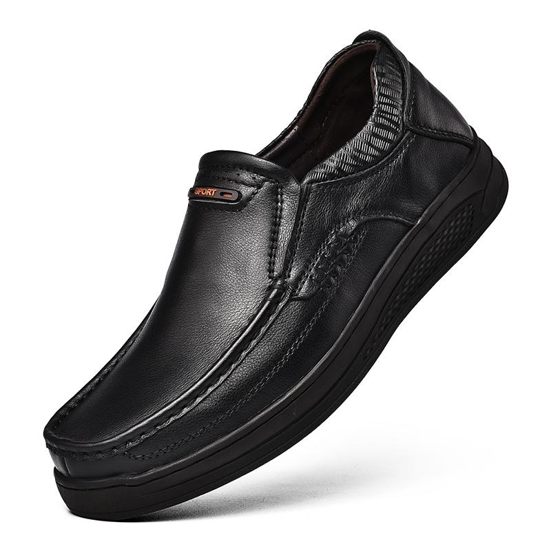 Genuine Leather Mens Shoes Brand Men Casual Shoes Slip On Loafers Flats Soft Oxford Shoes Top Quality Outdoor Shoes Men Sneakers