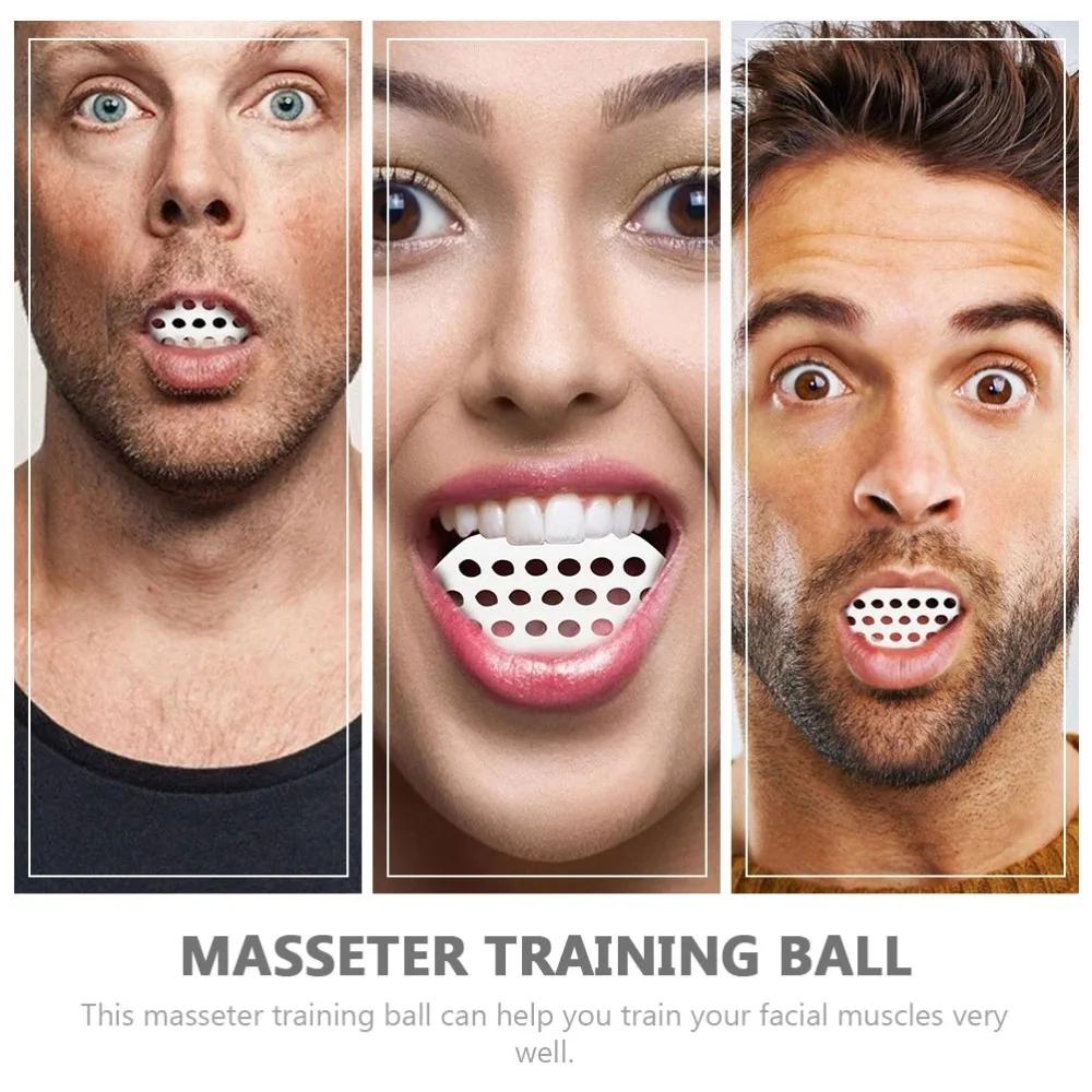 Silicone Jaw Exerciser Facial Toner Fitness Ball Neck Toning Equipment Facial Beauty Tool Double Chin Exerciser