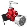 Universal Aluminum Adjustable FPR Fuel Pressure Regulator with Gauge for Car Auto Red