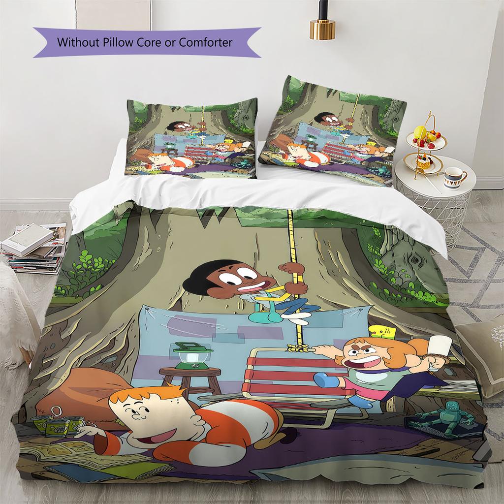 Creek Fun Bedding Quilt Set Quilt Cover Pillowcase Home Decoration Birthday Gift (1 * duvet cover + 2 * pillowcase, without core)