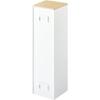 Yamazaki Tower, a hidden toilet paper holder for plasterboard walls (includes plasterboard tweezers and wood screws), white, approximately 14.2cm W x