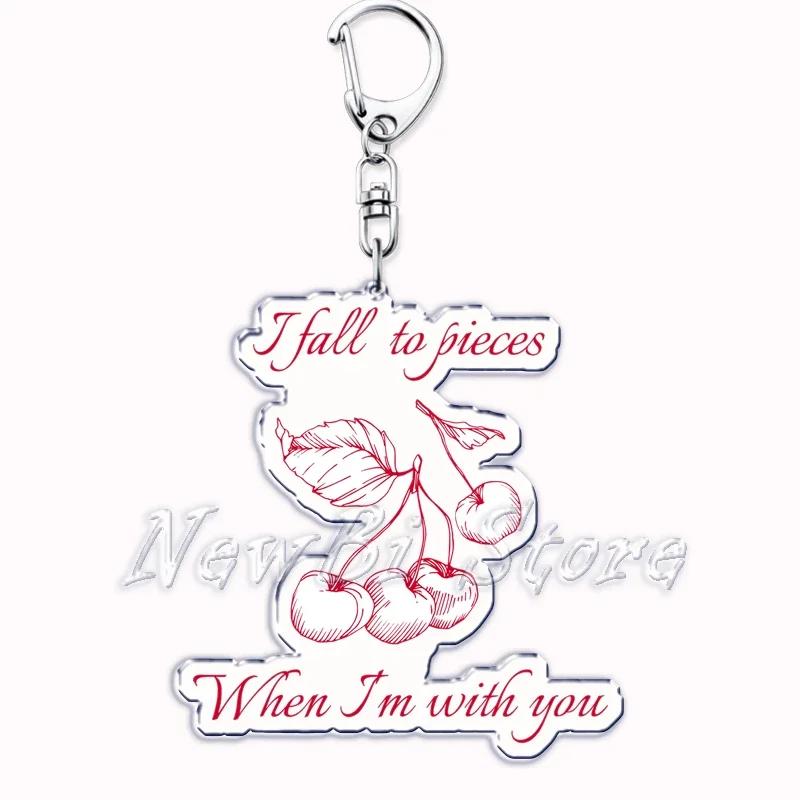 Singer Lana Del Rey Keychain for Accessories Bag Pendant Born To Die Ultraviolence Key Chain Ring Keychains Jewelry Fans Gift