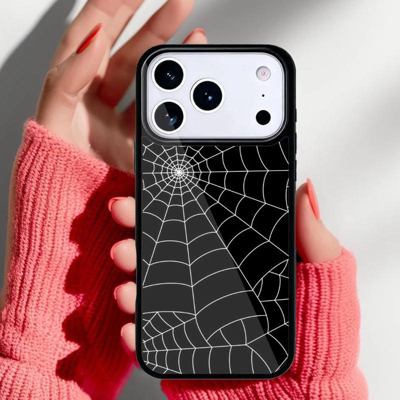 Spider Web Head Mask Phone Case for iPhone 17 Air 16e 15 14 13 Pro Max Back Cover for 12 11 Pro Coque