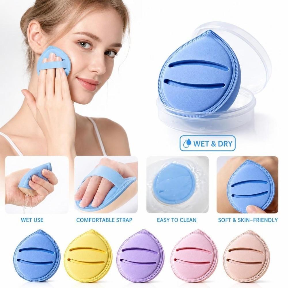 Wet Dry Dual Use Powder Puff Extra Large Cosmetic Puffs  For Concealer Application