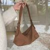 Trendy Design Luxury Suede Leather Retro Soft Leather Girl Motorcycle Underarm Bag Faionable Casual Hobo Bag
