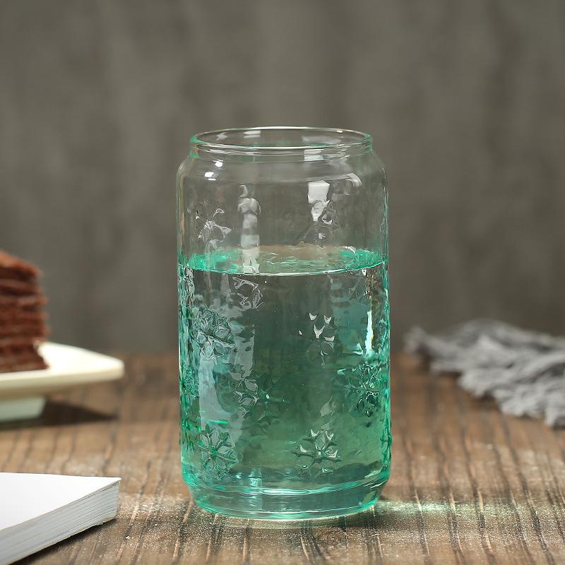 Glass straw cup Adult glass cup Coke cup Household water cup with straw Female student beverage cup Glass