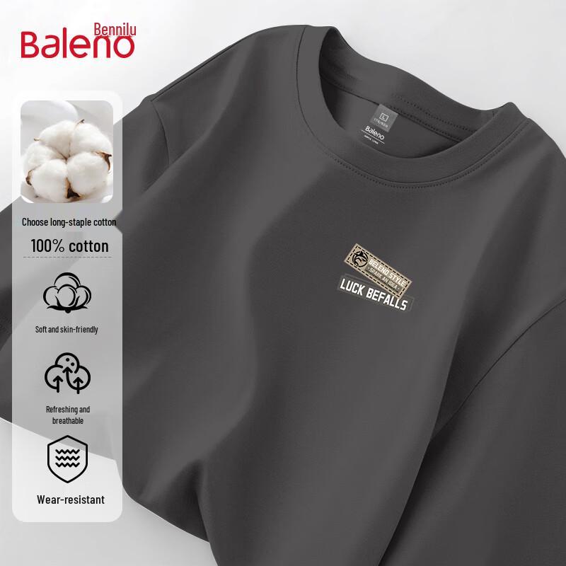 Baleno Men s American Style Loose Fit Cotton T-Shirt M
