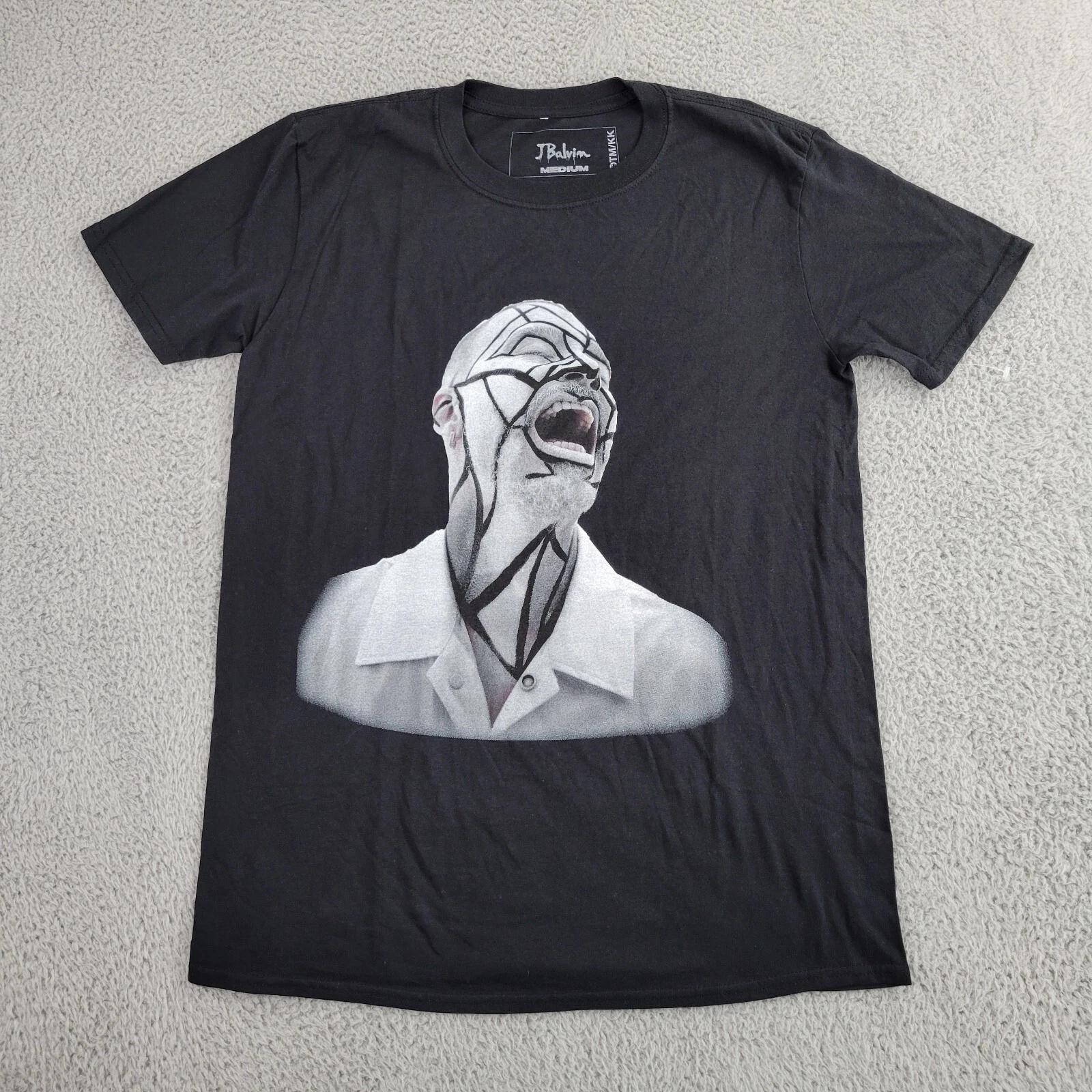 J Balvin Shirt Mens Medium Black Graphic Print Short Sleeve XL