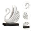 Biały Łabędź Statua Ozdoba na Biurko Kolekcje Dekoracyjne Dekoracja Domu Dekoracja Stołu Żywica