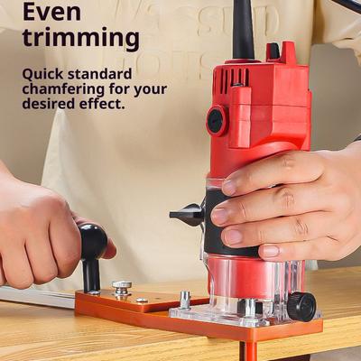 Practical Edge Trimming Router Accessory For Chamfering Slot Cutting Stainless Steel Quick Adjust Guide Rail Ergonomic Woodworking Tool