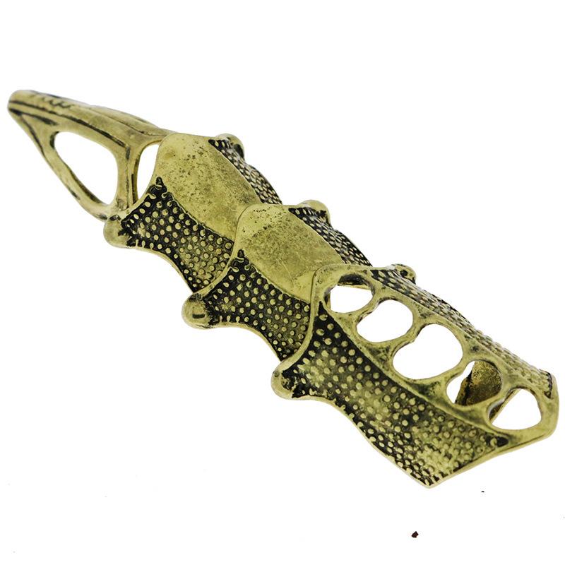 

Панк Кольцо Рок Свиток Шарнирная Броня Костяшка Металл Полпальца Кольца-Клешни Хэллоуин Унисекс Регулируемый Набор Колец Silver