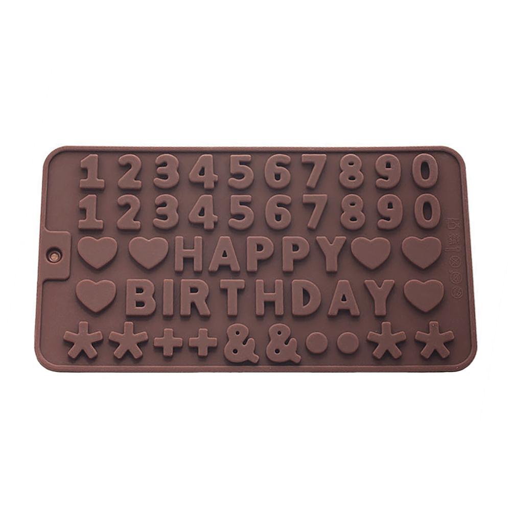 Silicone world DIY Silicone Chocolate Mold 26 Letter Number Chocolate Baking Tools Silicone Cake Mold Jelly Candy Mold 3D Mold