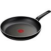 Tefal Frying Pan, 28cm, For Gas Fire Only, Free of Harmful Substances Such As PFOA, Non-stick, Long-lasting "Hard Titanium Intense Frying Pan" Black D