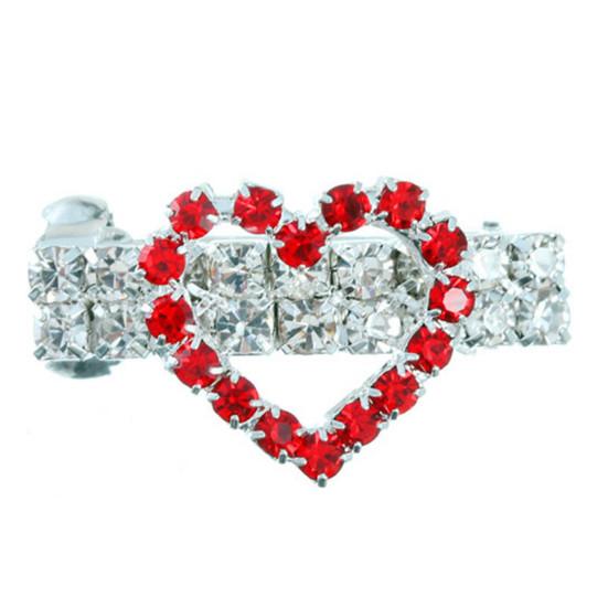 Spinki do włosów dla szczeniąt Inkrustowane kryształkami nakrycie głowy dla zwierząt Miedziana modna spinka do włosów dla zwierząt domowych