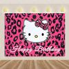 Kawaii Hello Kitty Pink Graffiti In Urban Streets Print Tapestry Bedroom Decoration  Celebration Background Design Holiday Party