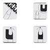 3 Pack Stripping Tape Anti-splash Protection Nails Creative U-shaped Fingerprint Stickers Finger Skin Protection Nail Polish Stickers