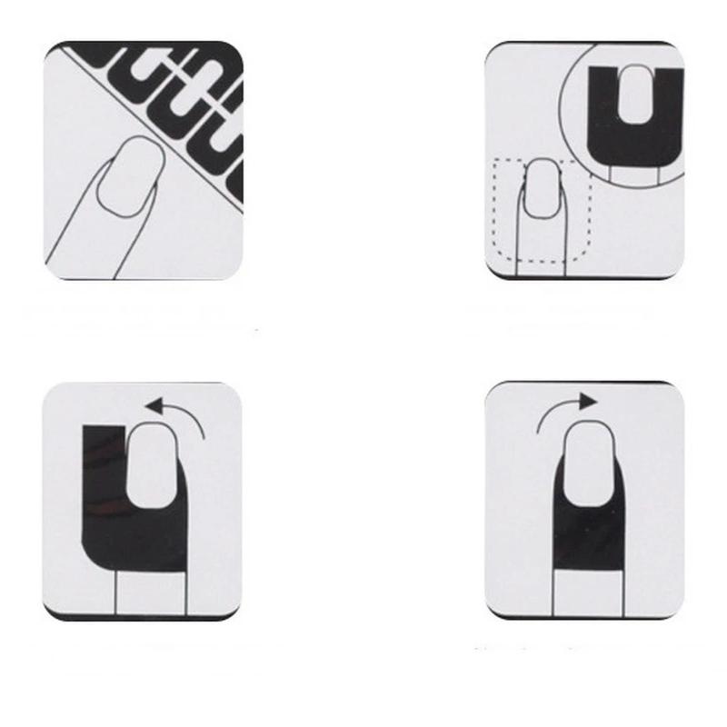 3 Pack Stripping Tape Anti-splash Protection Nails Creative U-shaped Fingerprint Stickers Finger Skin Protection Nail Polish Stickers