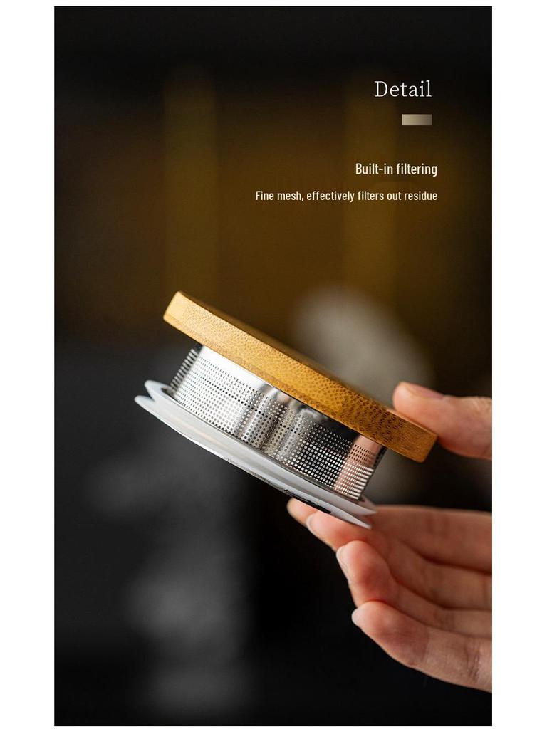 Double-Layer Transparent Glass Gong Dao Bei Tea Cup - Portable Heat-Insulating Kung Fu Tea Set