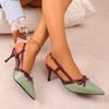 Fashion Ladies Shoes 2025 Fashion Buckle Strap Women's High Heels New Butterfly-knot Plus Size Best Seller Elegant Closed Toe Sandals