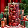 StarryLights Christmas tree bauble set, red and gold, 42x19x19 cm