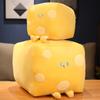 Funny Cheese Plushie Toys Simulation Pillow Stuffed Soft Creative Animal Butter Cushion Birthday Gifts