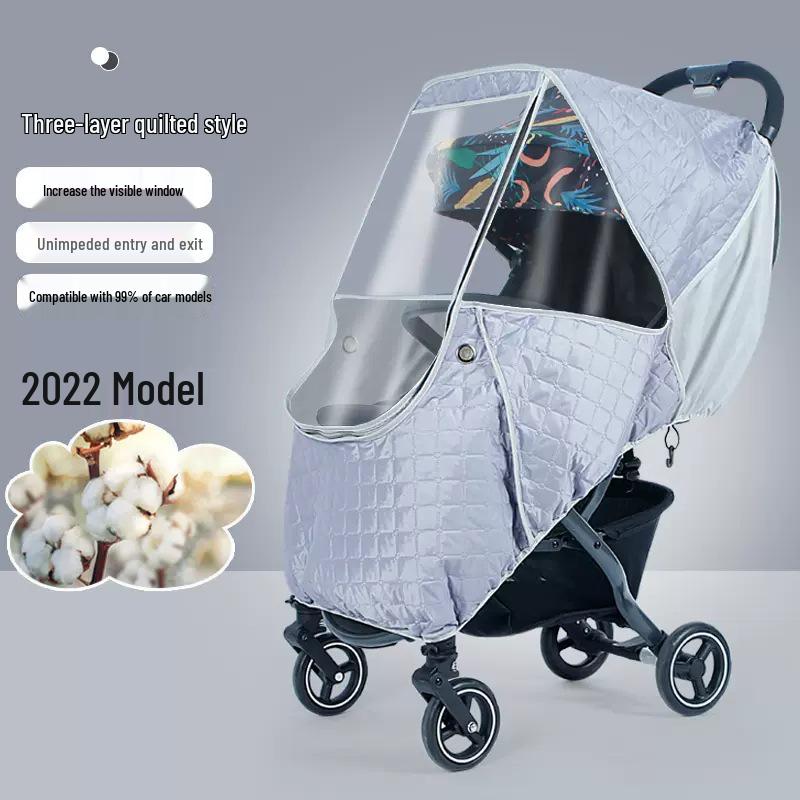 Windproof Winter Rain Cover for Baby Strollers – Thick, Warm, and Protective
