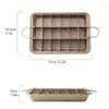Non Stick Brownie Pan with Dividers Kitchen Baking Tray Cake Mold 18 Cavity Square Bread Baking Mold Carbon Steel Cake Bakeware