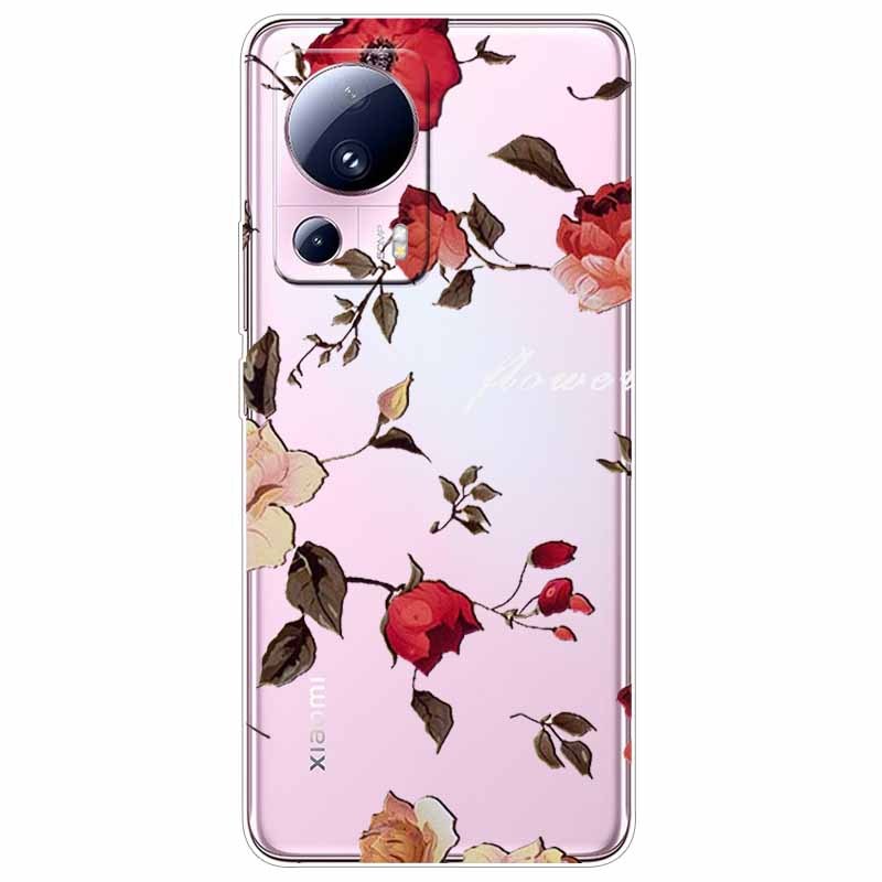 For Xiaomi 13 Lite 5G Case 13Lite Clear TPU Soft Lovely Cats Silicone Print Cover for Xiaomi Mi 13 Lite Transparent Xiaomi13Lite