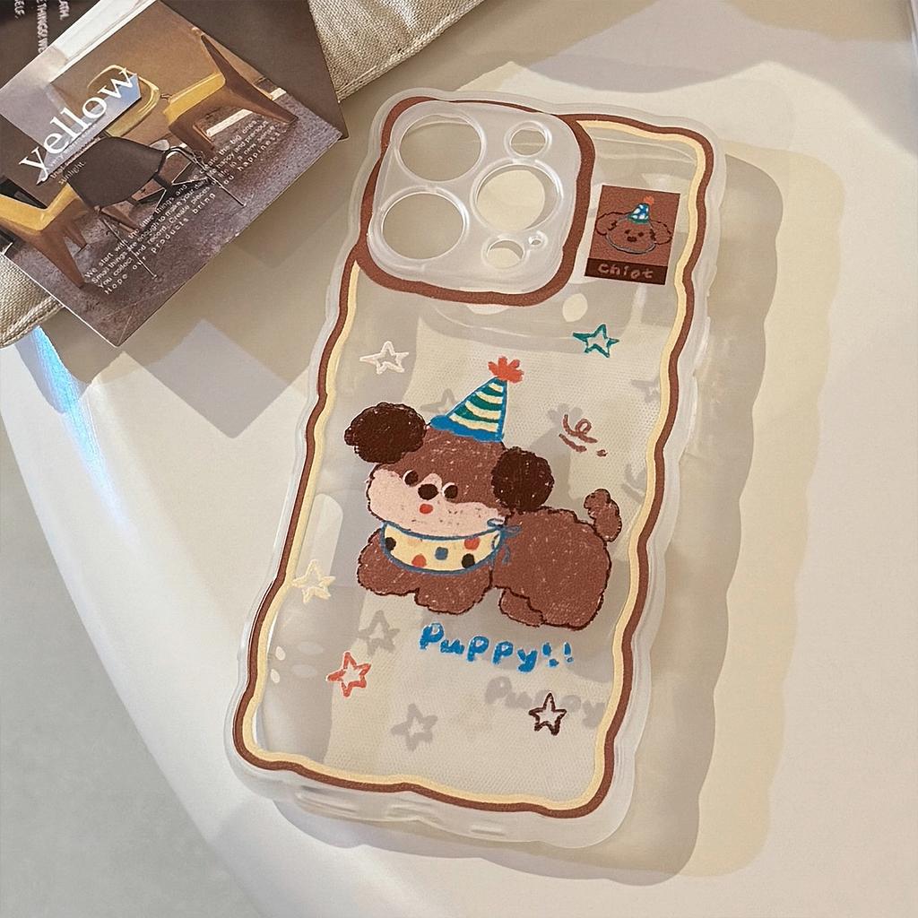 Applicable To IPhone16 Mobile Phone Case 14 Color Star Puppy 11 Transparent 12 Apple 15 Promax13 Full Package
