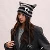 Y2K Cat's Ears Knitted Hat Harajuku Warm Cap Cute Woolen Hat  Outdoor