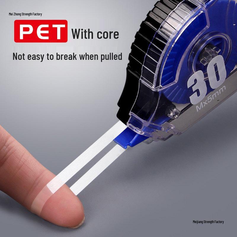 Correction Tape for Students, Drop-Proof, 30m, Large Capacity, Economical, Seamless, Smooth, Silent White-out.