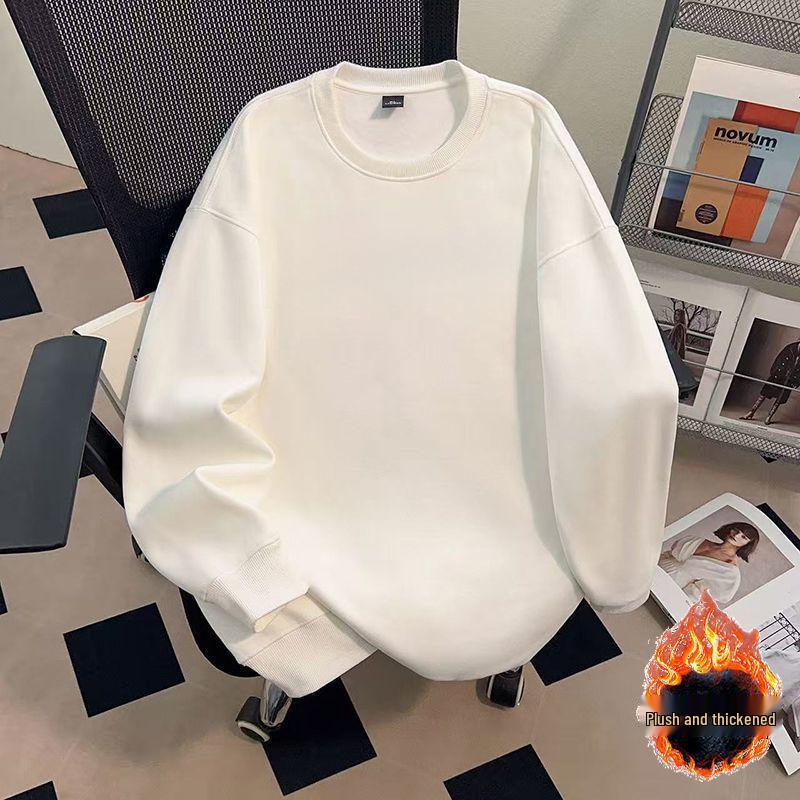 Unisex 450G Fleece Oversized Sweatshirt – Long Sleeve, Round Neck, Ideal for Autumn and Winter