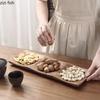 Walnut Dim Sum Plate Dried Fruit Tray Snack Bowl Dessert Plates Fruit Plate Candy Dish Refreshments Tray Bread Plates Wood Trays