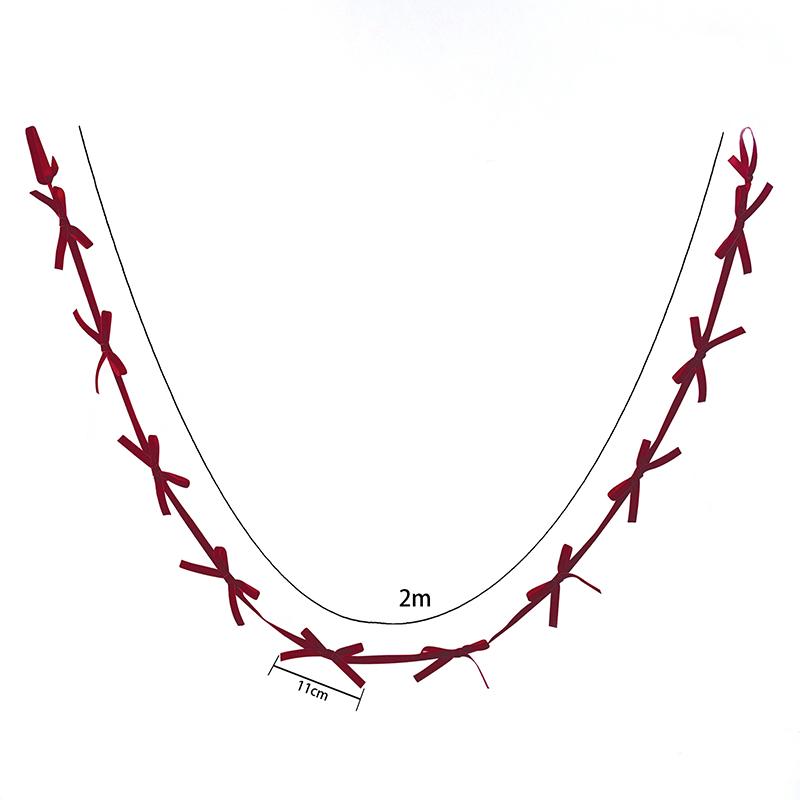 

Christmas Home Decorations Handmade Bow Bells New Year Party Warm Atmosphere Decor Hanging Pendants Bows Diy Xmas Tree Ornaments 2m