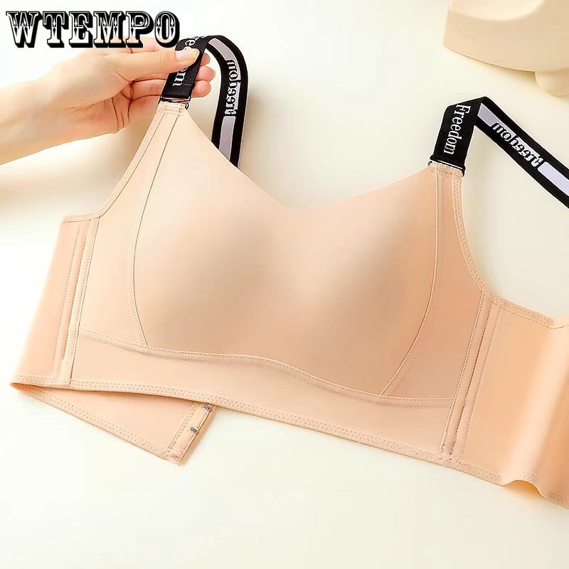 Seamless Bra for Women Thin Design with Rabbit Ears Double Breasted Bra Plus Size Sports Bra Letter Shoulder Strap Bra