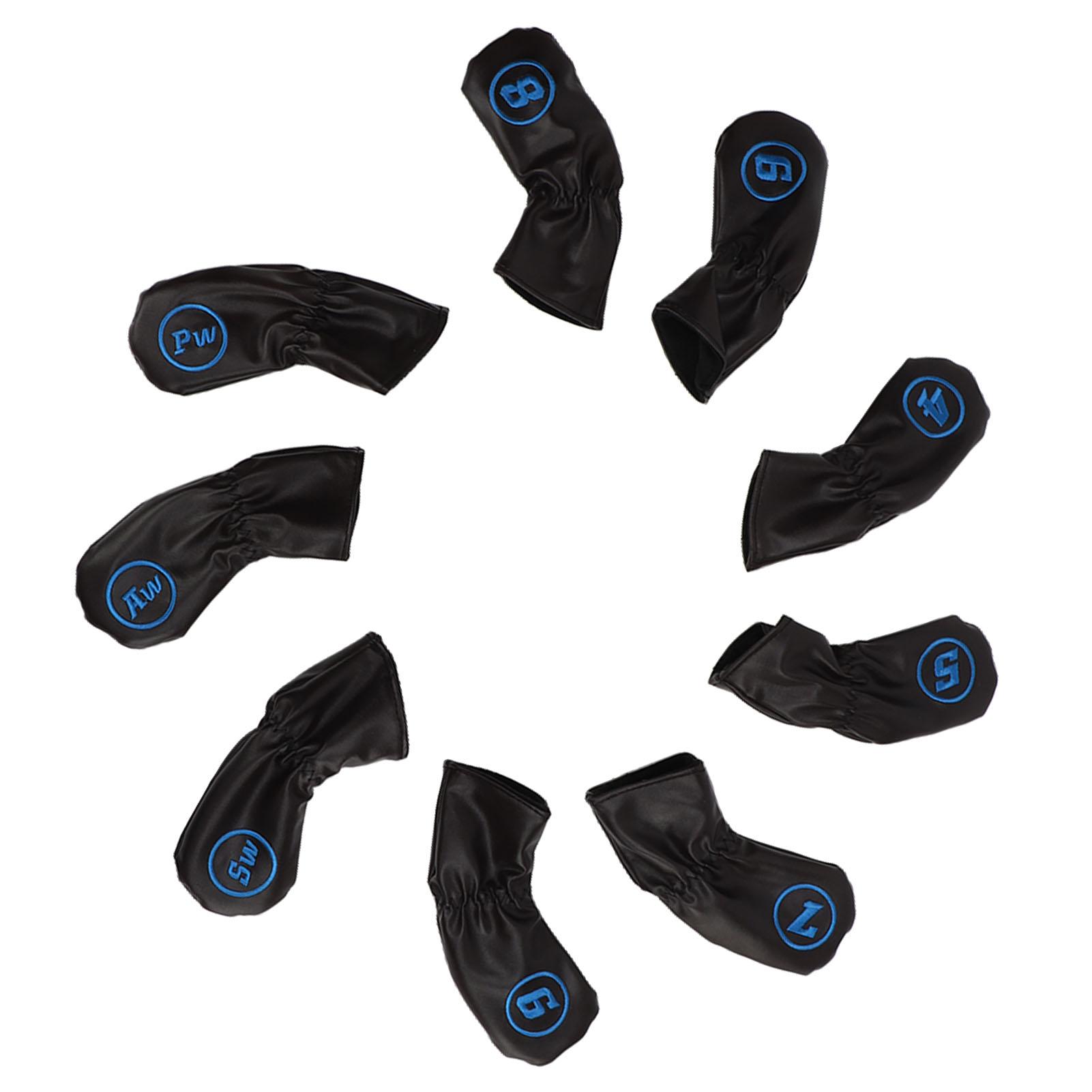 

9 шт. Чехлы для головки гольф-айрона ПУ Водонепроницаемые Чехлы для головки гольф-клуба для Гольфистов-Любителей с Правой и Левой Рукой