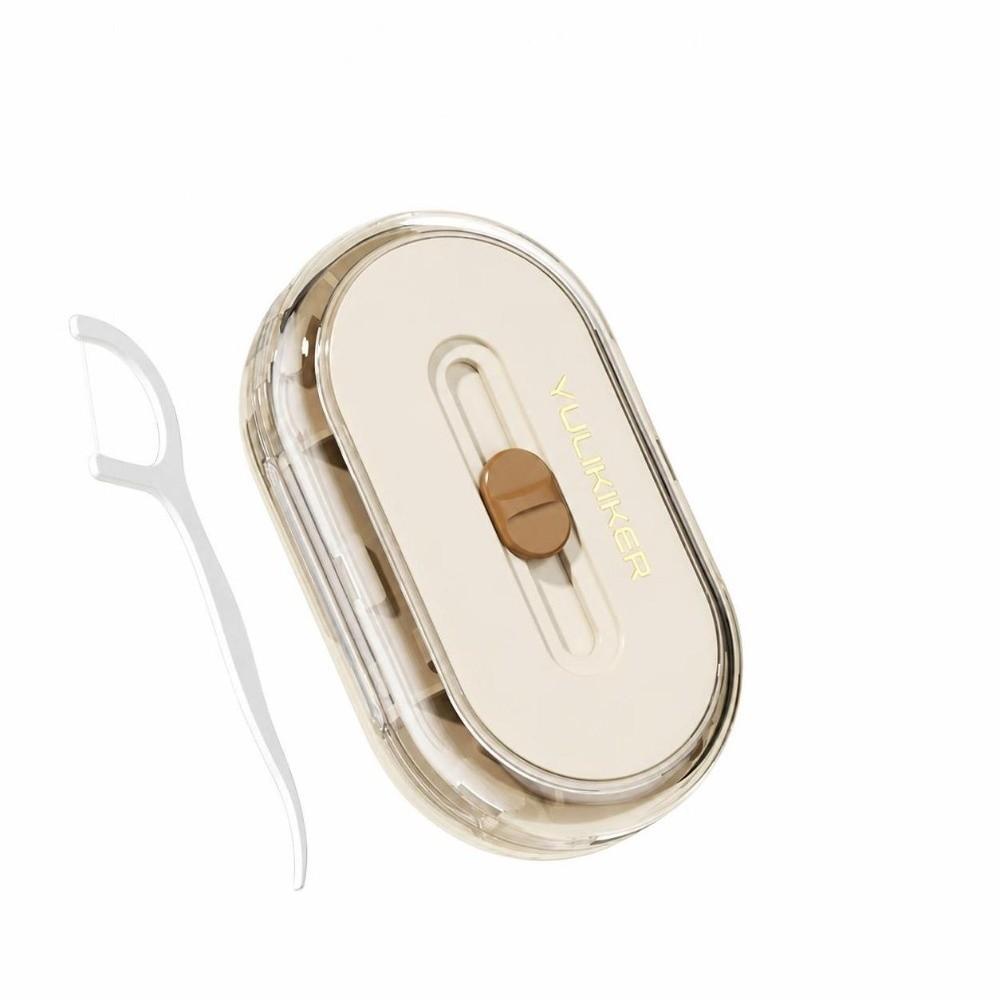 Slide Mechanism Floss Pick Dispenser Plastic Dental Floss Case Home Bathroom Use